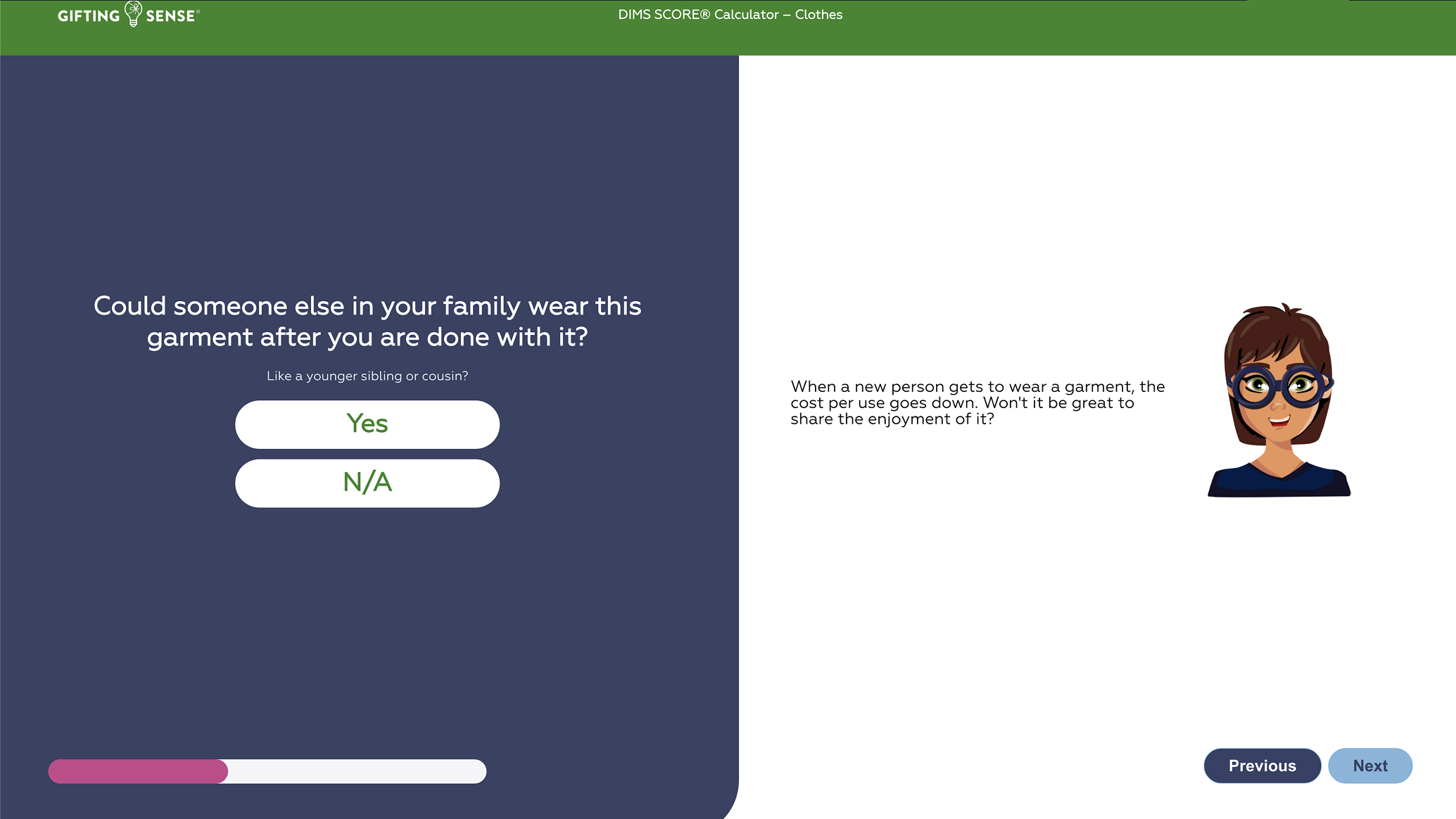 Why are the possible answers “Yes” or “Not Applicable”?